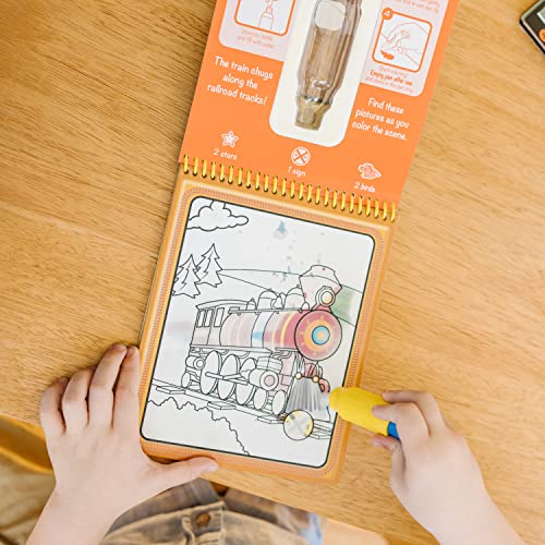 Melissa & Doug, Pen Water Wow Vehicles | 4 Reusable Coloring Boards, Refillable Water Pen, Mess-Free Travel Toys, Arts & Crafts, Sensory Play, Preschool Toys, Ages 3+