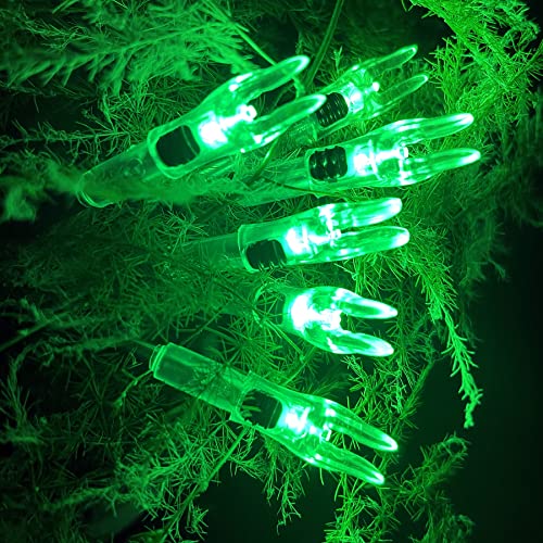KEAUP 6PCS X Lighted Nocks for Arrows with .204 .233 .244 .246 Inside Diameter with H, S, GT Bushings High-Visibility LED Arrow Nocks, ON/Off Switch Included