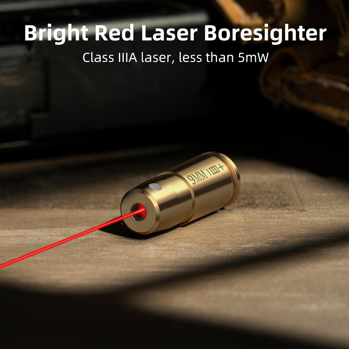 EZshoot Bore Sight Laser 9mm/223 5.56mm/243 308/12-Gauge Red Laser Boresighter with Portable Tin Case and Extra Batteries