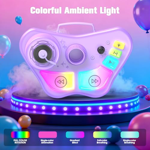 Stand Karaoke Machine for Kids, Christmas Singing Toys Gifts for 3 4 5 6 7 8 Year Old Girls Boys, Rechargeable Kid Microphone Bluetooth Speaker with 2 Mic for Girl Age 4-6 Toddler Birthday Party Toy