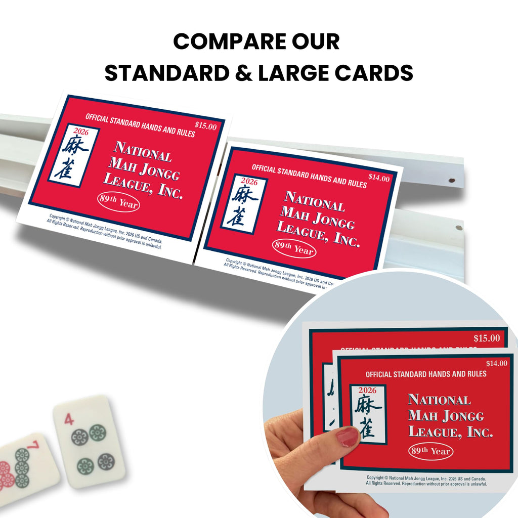 National Mah Jongg League 2026 Mahjong Large Size Cards Four-Pack Bundle - Official Hands and Rules for American Mahjong (Four Large-Size Cards)