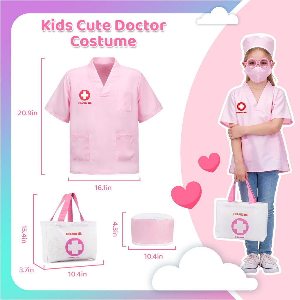 Meland Doctor Kit with Puppy for Girls, Pretend Play Toy Gift for Ages 3–6 | A gift for girls birthday Christmas, Encourages caring role play, builds confidence, stays neatly organized