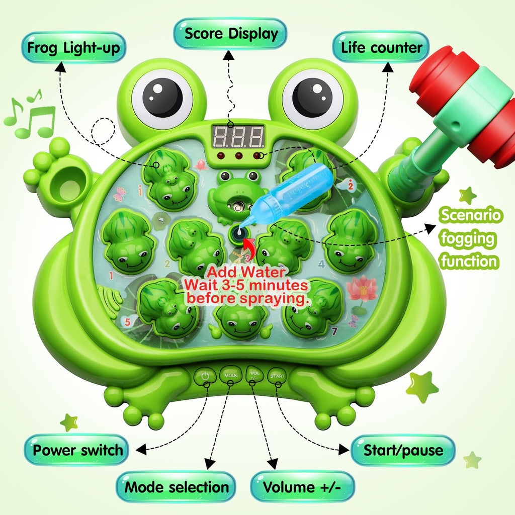 HopeRock Toys for 2 3 4 5 Year Old Boy,Toddler Toys Age 2-4 Birthday Gift | With 5 Modes,45 Levels,9 Music Spray and Light-up, Baby Toy Gifts for Early Learning, Birthday Gift for Toddler Boy Toys