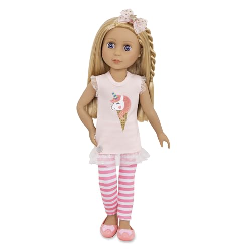 Glitter Girls 14-Inch Fashion Doll Lacy, Blonde Hair, Pink Outfit, Dolls