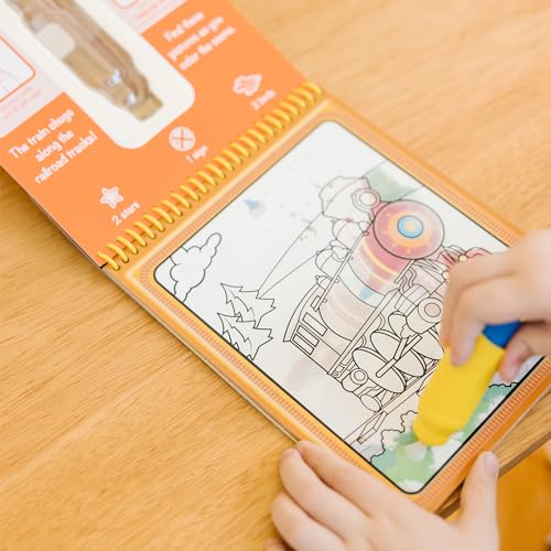 Melissa & Doug, Pen Water Wow Vehicles | 4 Reusable Coloring Boards, Refillable Water Pen, Mess-Free Travel Toys, Arts & Crafts, Sensory Play, Preschool Toys, Ages 3+