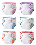 BABESIDE Baby Doll Diapers, 6 Reusable Diapers for 12-15 Inch Baby Dolls | Washable Baby Doll Accessories for Diaper Changing Pretend Play, Doll Diaper Set for Ages 3+