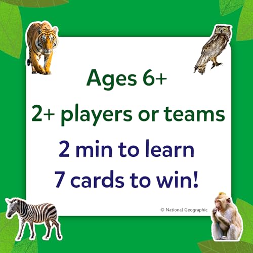 Skillmatics Guess in 10 Game – National Geographic Animals, Gift for Kids | Educational Cards, Family Trivia Game, Travel Toy & STEM Board Game, Screen-Free Fun, Boys & Girls Ages 6, 7, 8, 9 and Up