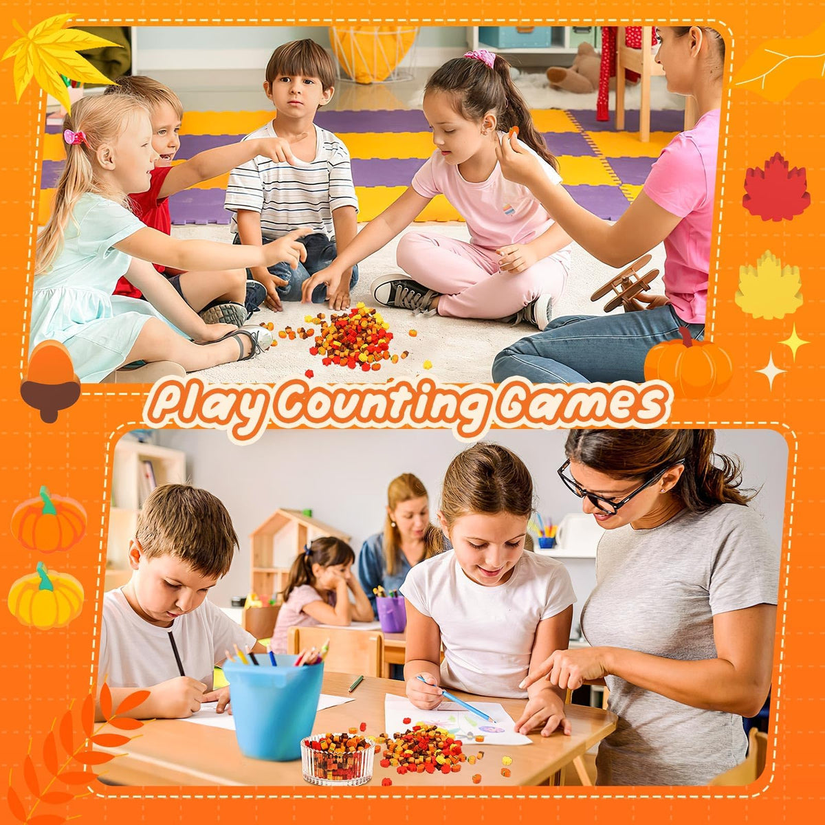 JUNEBRUSHS 150Pcs Fall Mini Erasers, Cute Thanksgiving Erasers Bulk | Mini Erasers for Maple Leaf, Novelty Pencil Erasers Stationery for Classroom Prizes, Homework Rewards, Gifts Party Favors