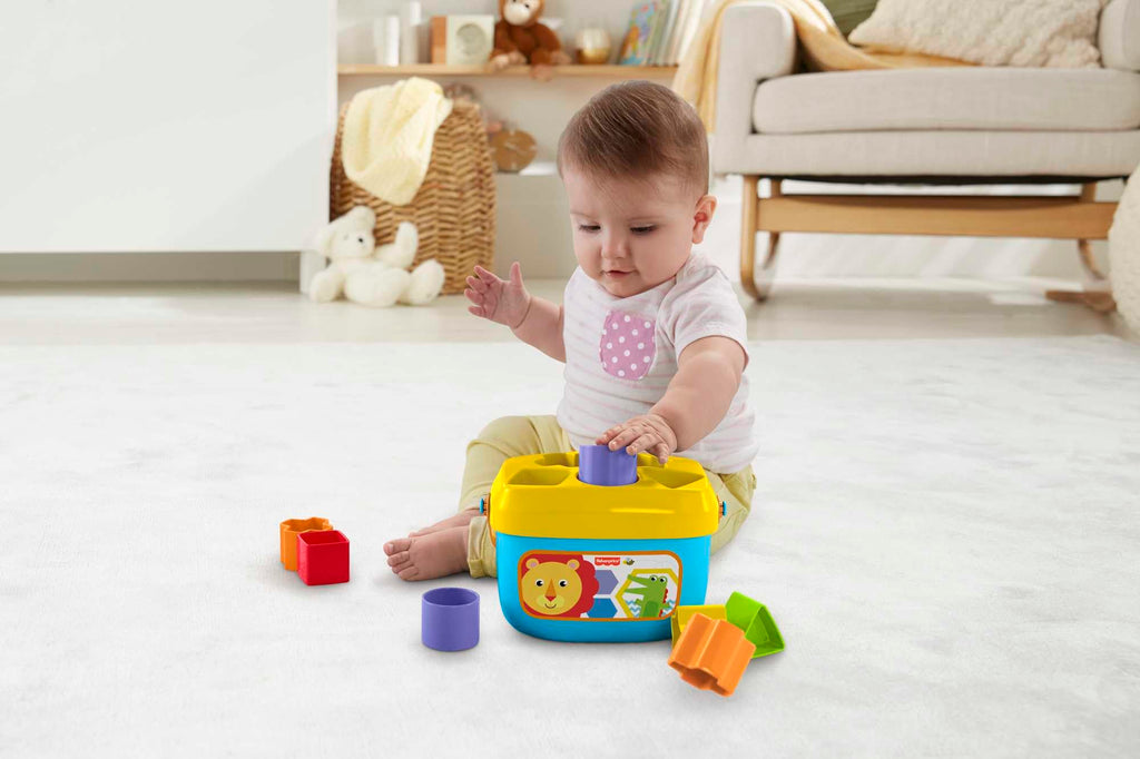 Fisher-Price Baby's First Blocks, Ages 6+ Months | BPA-free plastic,ASTM F963 compliant, sorting + stacking skills, 10 blocks + bucket, no batteries