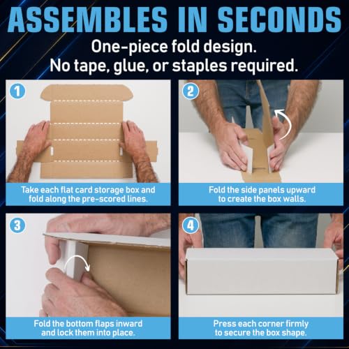 Premium Cardboard Trading Card Storage Box For Sports, TCG, Gaming MTG.