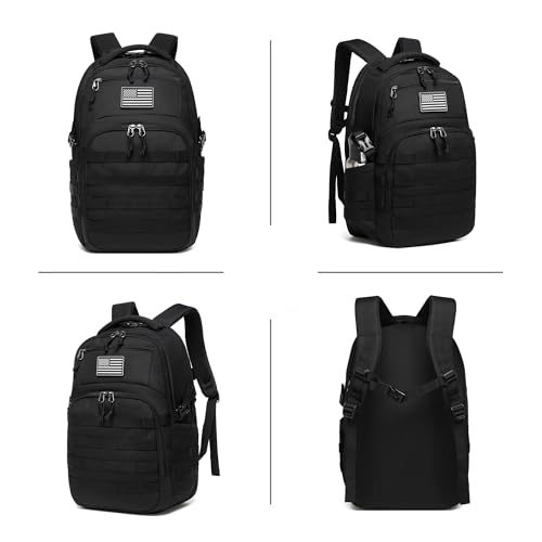 Wotony Military tactical backpack, backpack for men black small tactical assault bag