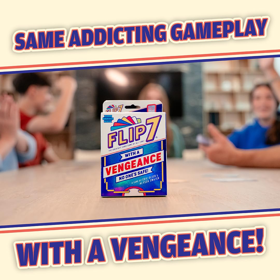 Flip 7: With a Vengeance Card Game, Same Addictive Press-Your-Luck Gameplay