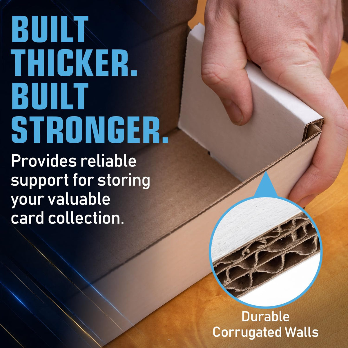 Premium Cardboard Trading Card Storage Box For Sports, TCG, Gaming MTG.