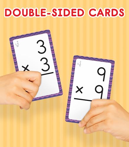 Carson Dellosa 3-Pack Math Flash Cards, Ages 8-12, Multiplication | Division, and Fractions, Math Games, Grade 3-5, Mathematics Practice, 162 cards, Educational Card Set