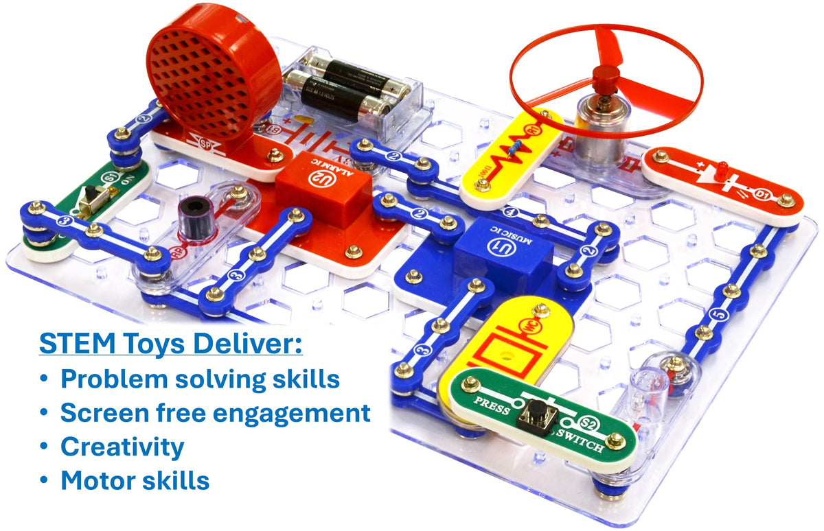 SNAP CIRCUITS Jr. SC-100 STEM Electronics Kit, 100+ Projects, Ages 8+ | Build 100+ STEM projects with 28 snap-together parts and a full-color project manual