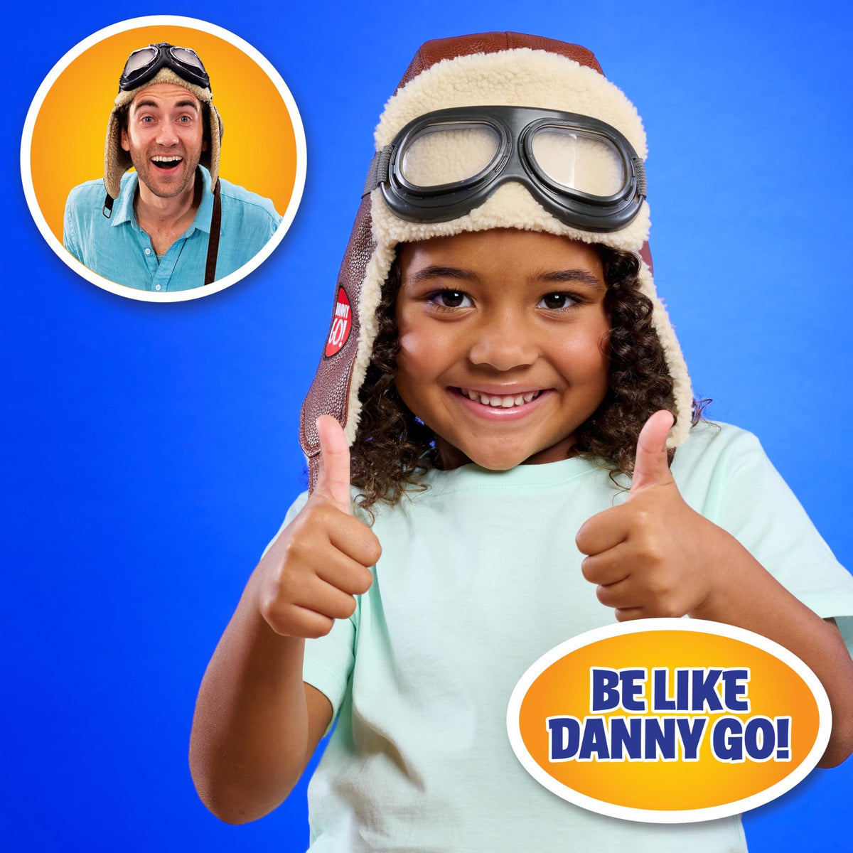 Danny Go! Aviator Hat - Play Dress-Up Hat Inspired Show | Preschool Kids, Dress-Up, Pretend Play, Holiday Stocking Stuffers, Gifts, Presents
