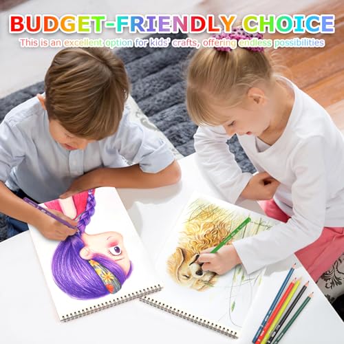 9" x 12" Sketch Book, 2-Pack 50 Sheets Spiral Bound Art Sketchbook Notebook | Acid Free Artist Drawing Book Paper, Art Supplies for Adults Kids, Coloring Book, Sketch Paper for Drawing Coloring Sketching