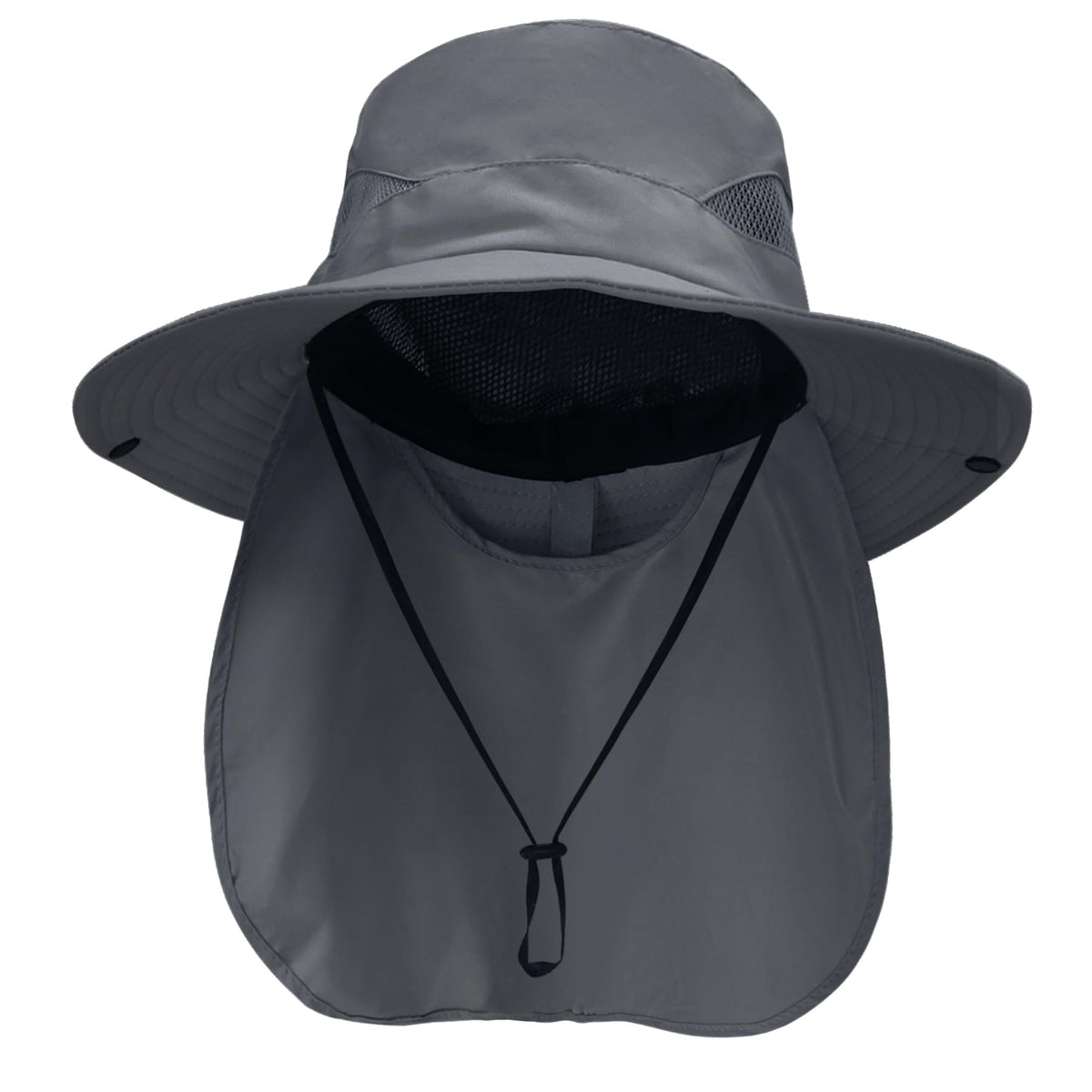 NPQQUAN Sun Hats for Men Women with Neck Flap UPF 50+ UV Protection | Wide Brim Bucket Hat, Water Resistant, Adjustable Size, Detachable Chin Strap, Foldable & Lightweight, Hiking Fishing Hats