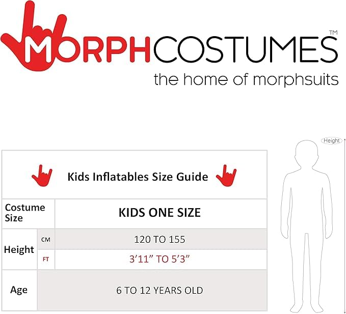 Morph Alien Costume, Alien Costume Kids, Halloween Costumes for Boys | Inflatable Alien Costume with Built-In Fan & Battery Pack, Inflates in 60 Seconds, Perfect Boys Halloween Costume