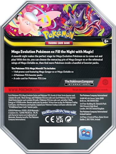 Pokmon Collectible Card Tcg: Mega Moonlit | Mega Moonlit, includes 1 promo card, 4 booster packs