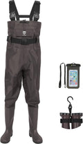 TIDEWE Chest Waders for Men Women, Waterproof Fishing Waders | Waterproof 420D 2-Ply Nylon/PVC, Lightweight Bootfoot Hunting Waders, Adjustable Suspenders, Boot Hanger