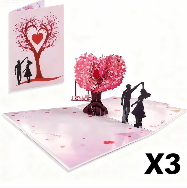 3D Pop-Up Valentine’s Day & Anniversary Love Tree Greeting Card