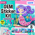 EZCRA Mermaid Gem Sticker Kit for Kids - 800 Stickers, 8 Underwater Themes
