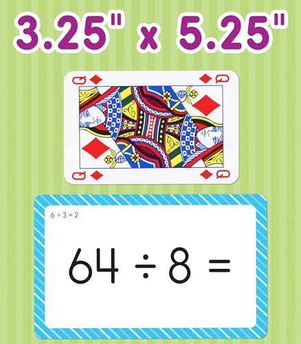 Carson Dellosa 3-Pack Math Flash Cards, Ages 8-12, Multiplication | Division, and Fractions, Math Games, Grade 3-5, Mathematics Practice, 162 cards, Educational Card Set