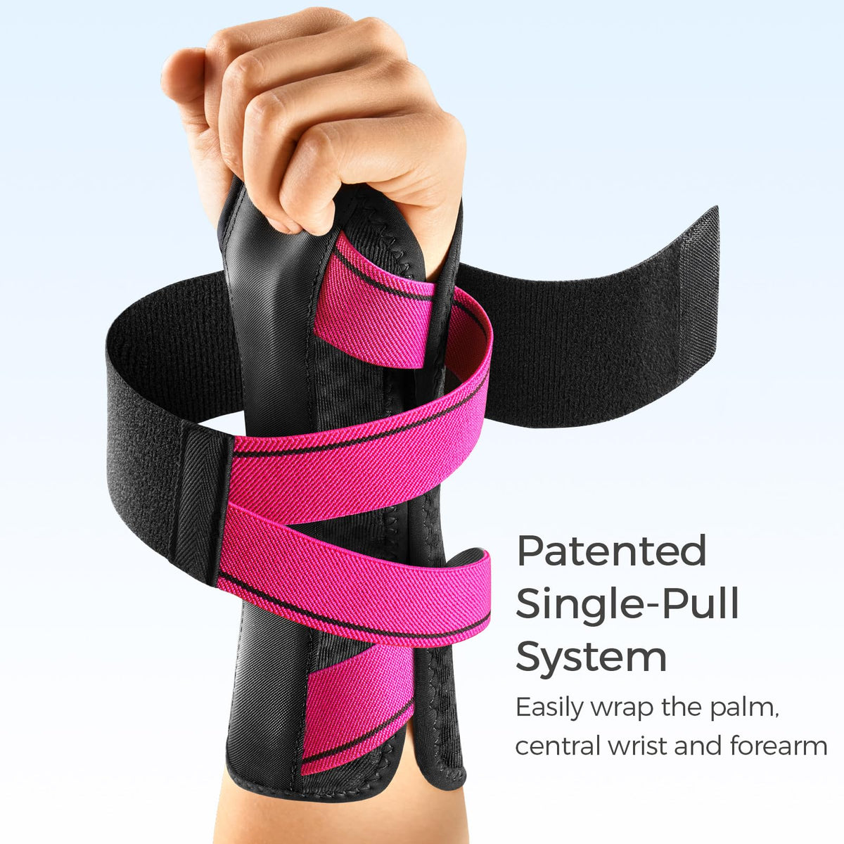 FREETOO Carpal Tunnel Wrist Brace Night Support.Pink,Right Hand,S/M | Wrist Splint,Hand Brace,Tendonitis,Sprain,Arthritis;Sleeping,Work,Type;Breathable,Adjustable;Metal Plate,One-Step Wear