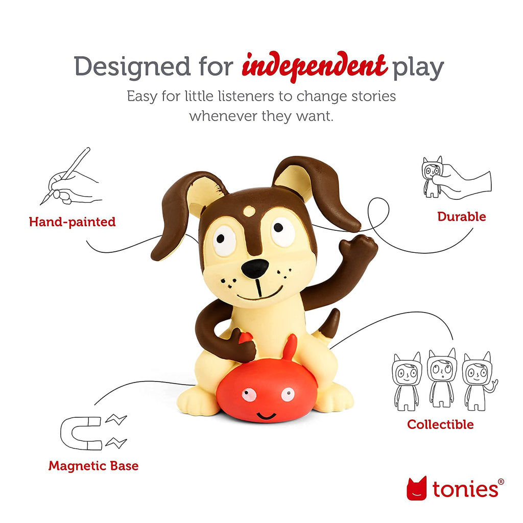 Toniebox 1 Audio Player Starter Set with Playtime Puppy - Listen, Learn, and Play with One Huggable Little Box - Red