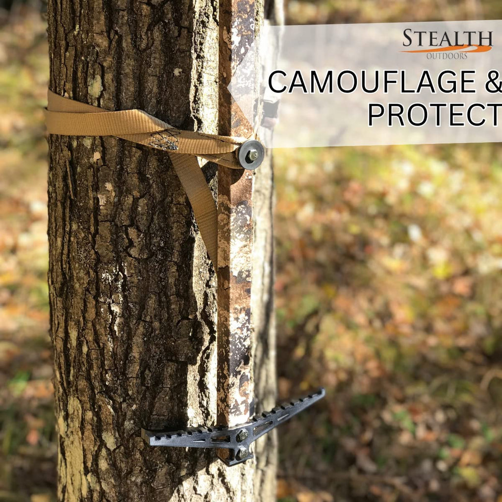 Stealth Strips Natural Gear Camo Silencing Tape | Self Adhesive Silencing Fabric | Great for Quieting All of Your Metal Hunting Gear and Accessories |(2” X 60” Roll)
