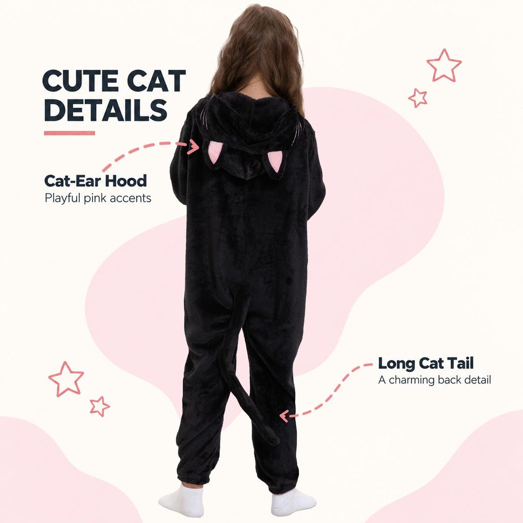 Corespe Cat Costume Kids Halloween Animal Onesie for Girls Boys