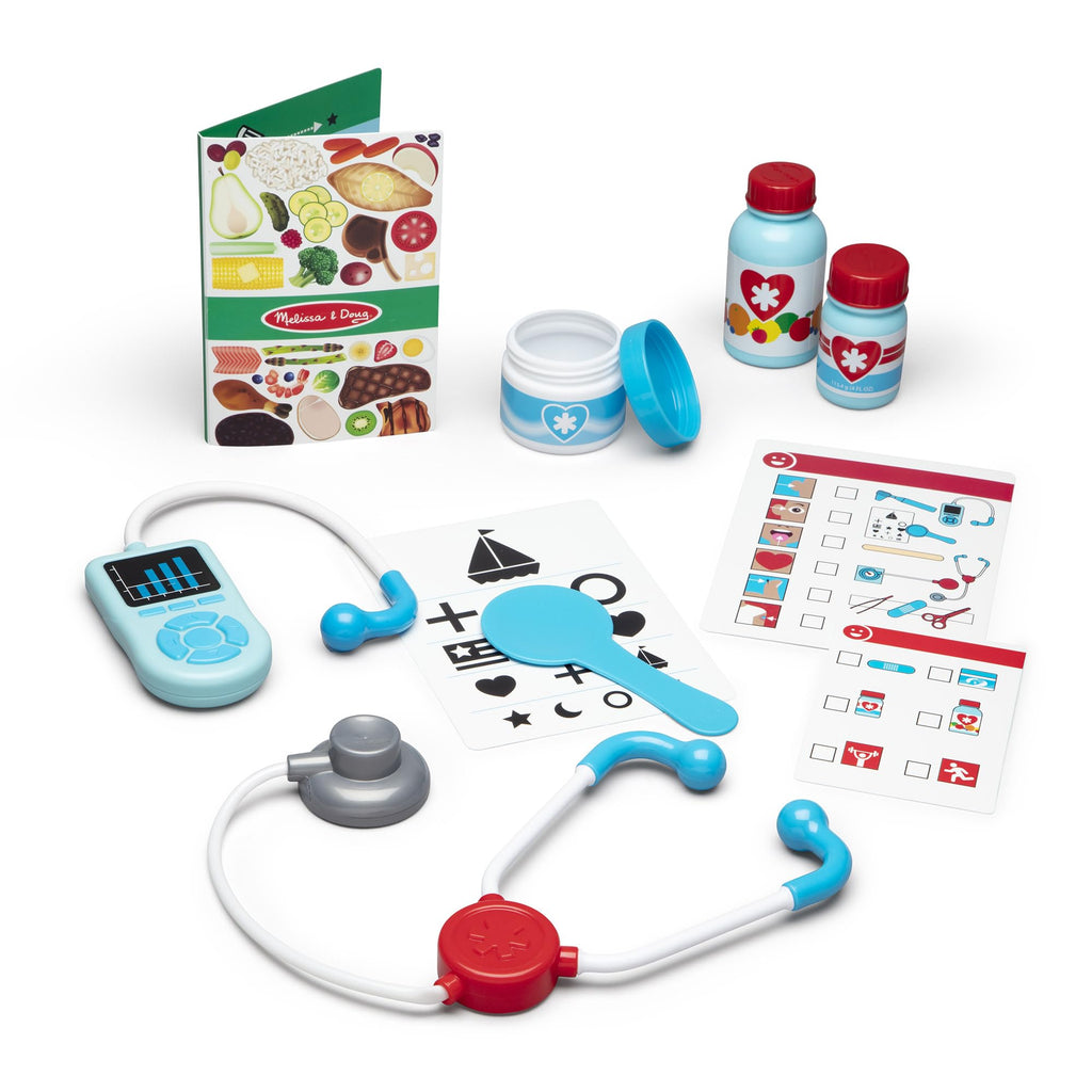 Melissa & Doug Get Well Doctor Kit, 25-Piece Toddler Doctor Play Set, Realistic Pretend Play Toys & Accessories, Preschool Toys for Girls & Boys Ages 3+
