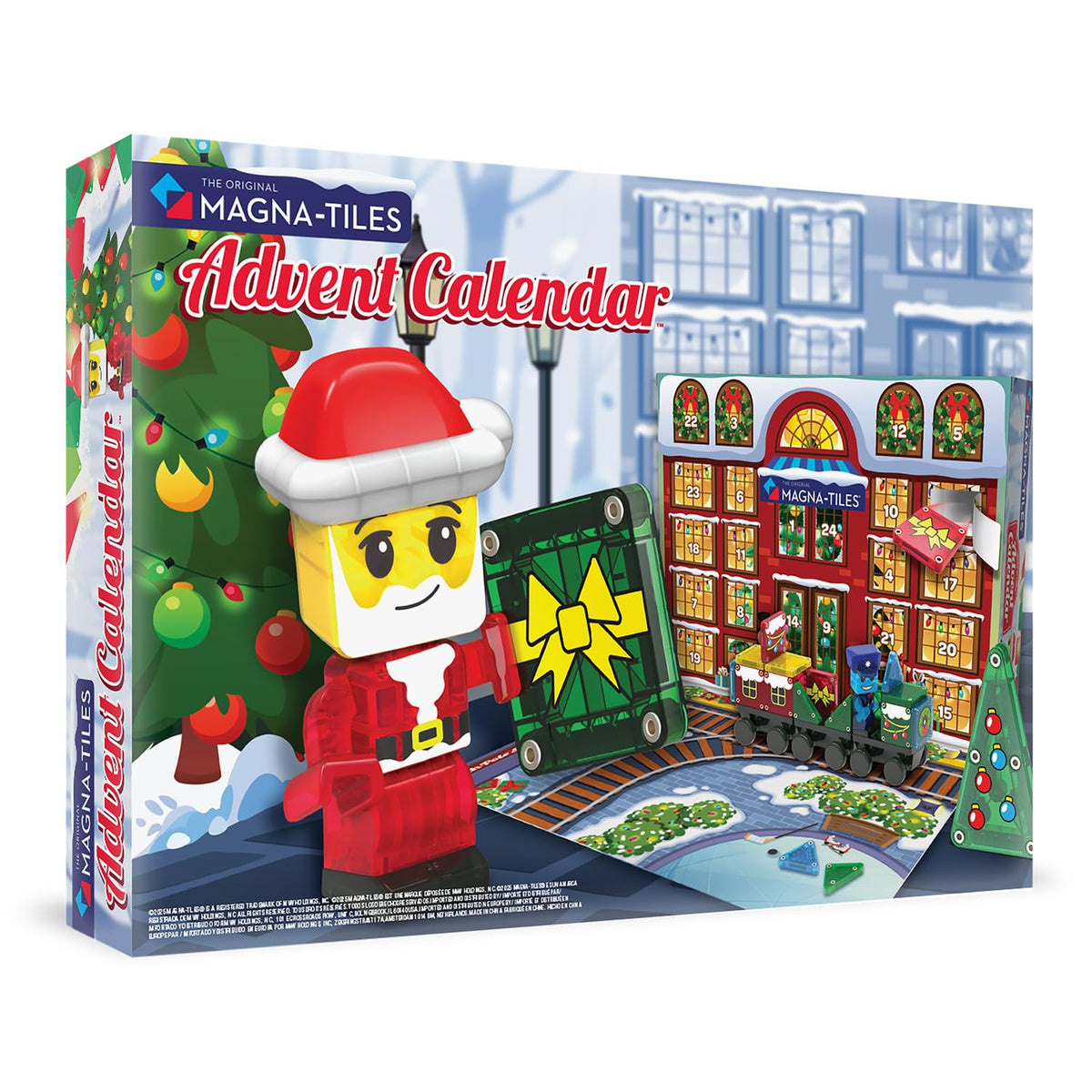 MAGNA-TILES microMAGS Advent Calendar 34-Piece Magnetic Construction Set, The Original Magnetic Building Brand