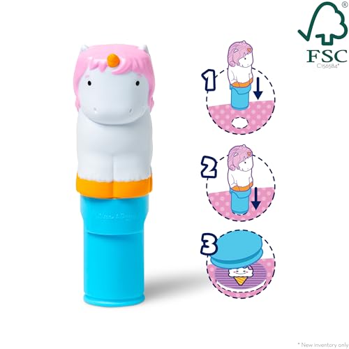 Melissa & Doug Sticker Wow!™ 24-Page Activity Pad and Sticker Stamper, 300 Stickers, Arts and Crafts Fidget Toy Collectible Character – Unicorn Creative Play Travel Toy for Girls and Boys 3+