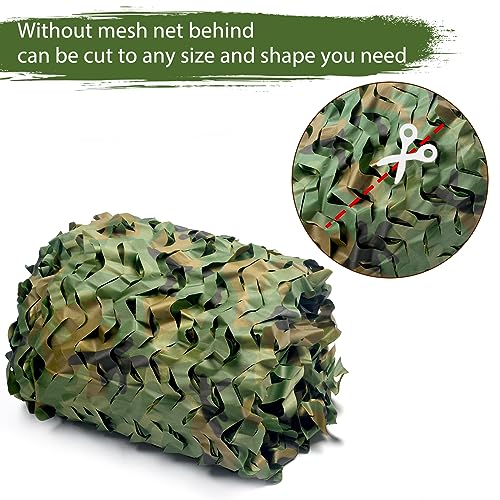 Yeacool Camo Netting Camouflage Netting 20x20 10x20 10x10 Bulk Roll Burlap Camo Tarp Sunshade Net for Hunting Blind Dinosaur Birthday Jungle MilitaryTheme Party Decoration Camping Shooting