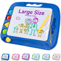 SGILE Magnetic Drawing Board for Kids, Toddler Doodle Toys, Large 16 × 13" | Etch & Sketch Pad with 4 Magnet Stamps, Girls & Boys' Birthday Gift,1-4 Year Old, Learning & Educational, Writing Play, Blue