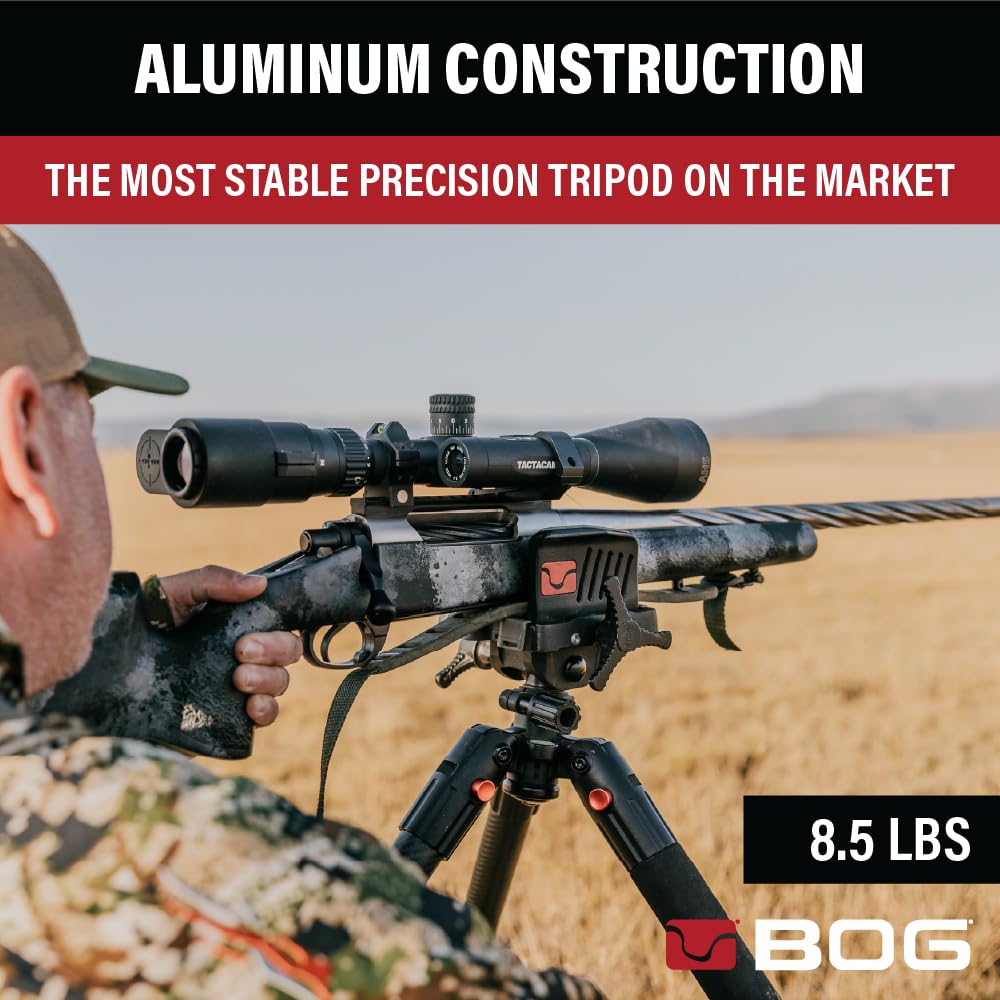 BOG DeathGrip Hunting Tripod, 7"-59", Lightweight, Gun Clamp, Shooting Rest