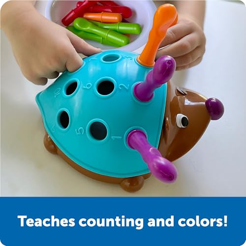 Learning Resources Spike The Fine Motor Hedgehog, Toddler Learning Toys, Fine Motor and Sensory Toys, Educational Toys for Toddlers, Montessori Toys, Ages 18+ Months,14 Pieces
