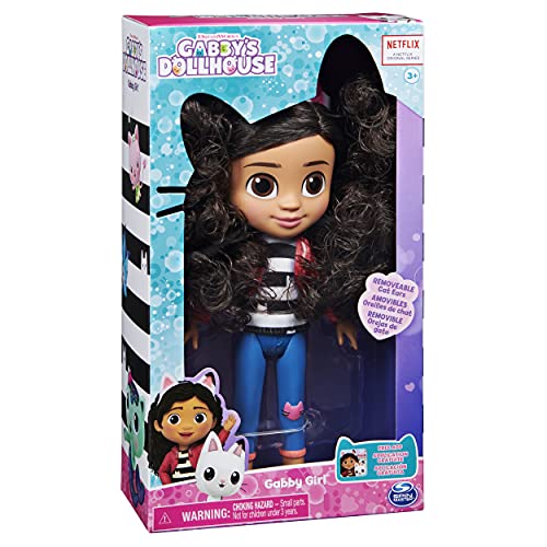 Gabby's Dollhouse 8-inch Gabby Girl Doll | 8-Inch Gabby Doll, Realistic Details, Removable Cat Ears, Soft & Curly Hair, Kids Toys for Girls & Boys Ages 3+