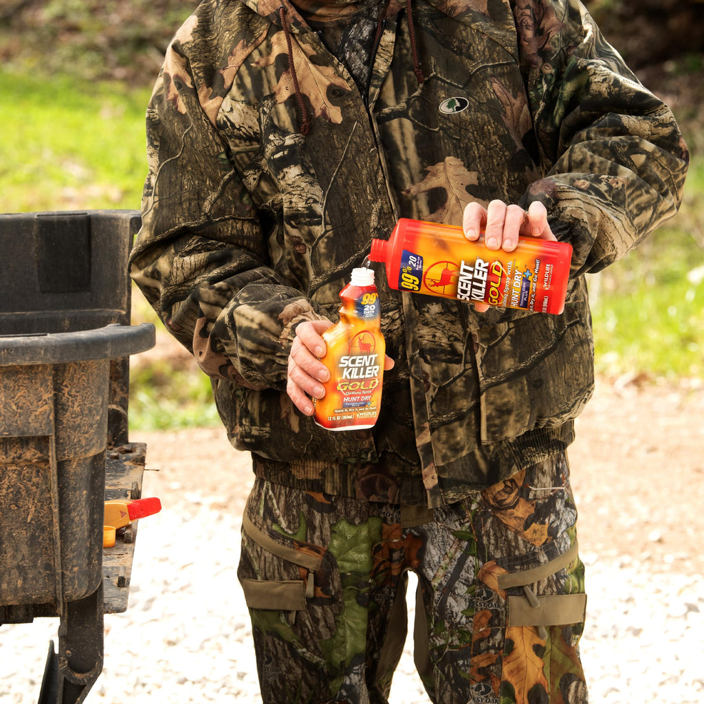 Wildlife Research Center Scent Killer Gold Spray and Refill 44 oz | Hunting Scent Eliminator with Hunt Dry Technology - Odor Prevention & Maximum Performance After Drying