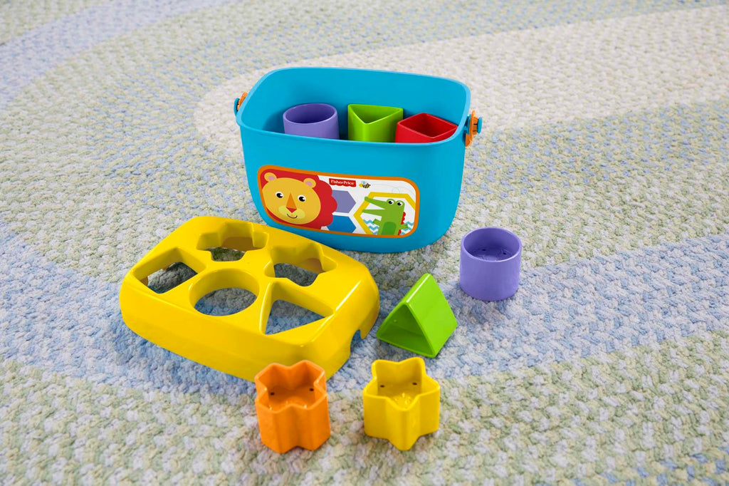 Fisher-Price Baby's First Blocks, Ages 6+ Months | BPA-free plastic,ASTM F963 compliant, sorting + stacking skills, 10 blocks + bucket, no batteries