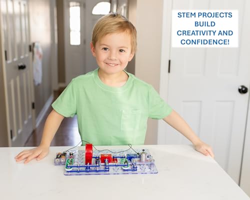 SNAP CIRCUITS Jr. SC-100 STEM Electronics Kit, 100+ Projects, Ages 8+ | Build 100+ STEM projects with 28 snap-together parts and a full-color project manual