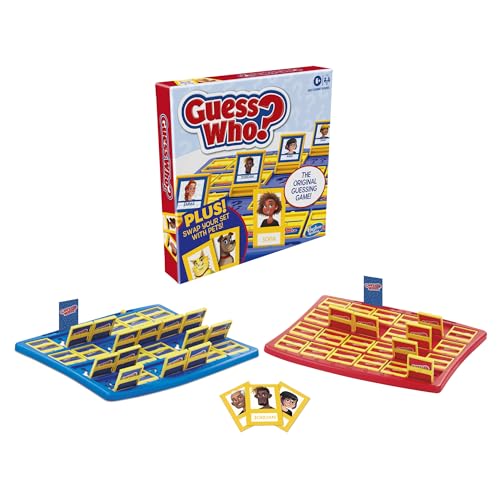 Hasbro Gaming Guess Who? Plus Board Game with People & Pet Cards | 2 Players | The Original Guessing Game for Kids | Ages 6+ (Amazon Exclusive)