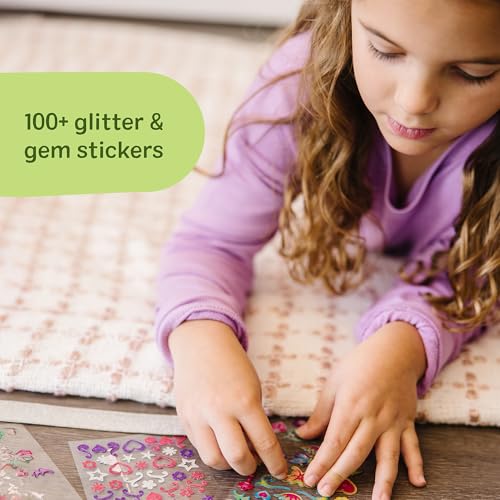 Melissa & Doug Design-Your-Own Bracelets Jewelry Making Craft Kit | DIY Jewelry, 4 Reversible Bracelets, 100+ Gem & Glitter Stickers, Arts & Crafts Activity, Preschool Toys for Kids, Ages 4+