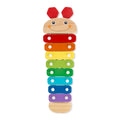 Melissa & Doug Caterpillar Wooden Xylophone Musical Toy Set | 4 Pieces, Rainbow Xylophone, 2 Self-Storing Wooden Mallets, Song Card, Musical Pretend Play, Preschool Toys for Kids, Ages 3+