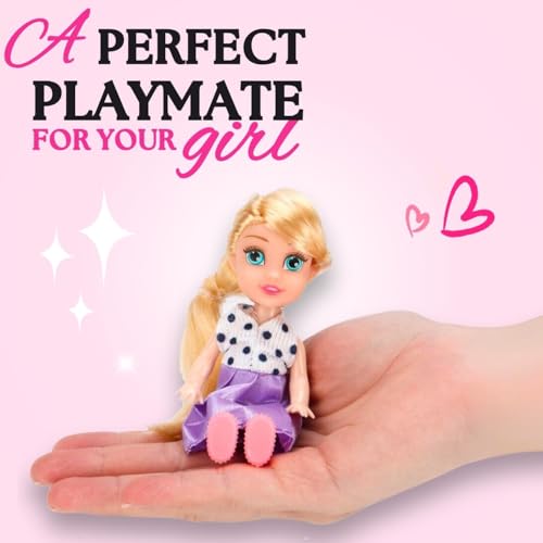 Liberty Imports Little Royal Princess Toddler Dolls with Dresses, Girls Imaginative Pretend Play Small Dolls Party Favors Collection (Princess)