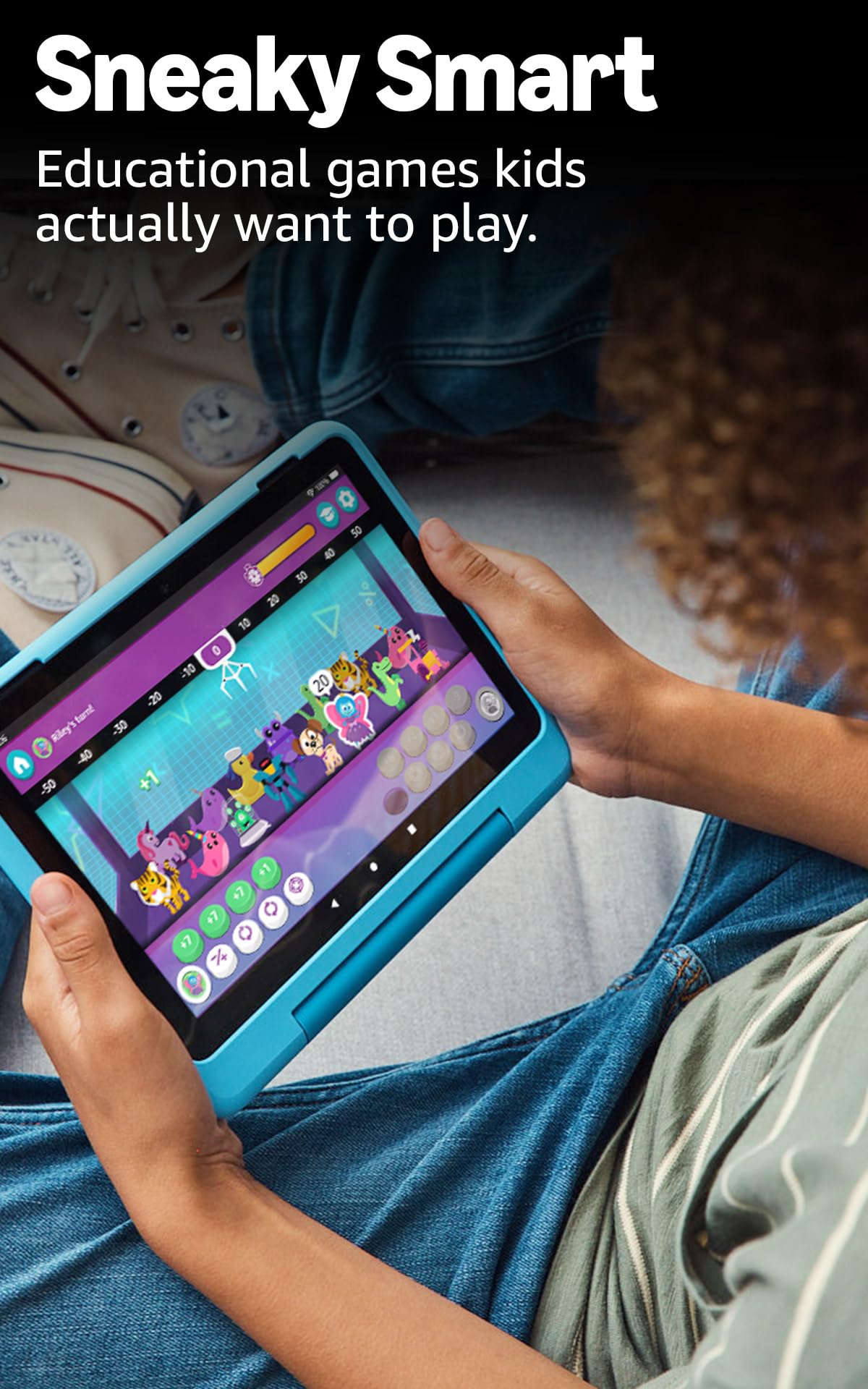 Amazon Fire HD 10 Kids Pro tablet (newest model) ages 6-12. Bright 10.1" HD screen, includes ad-free content, robust parental controls, 13-hr battery and slim case for older kids, 32 GB, Nebula