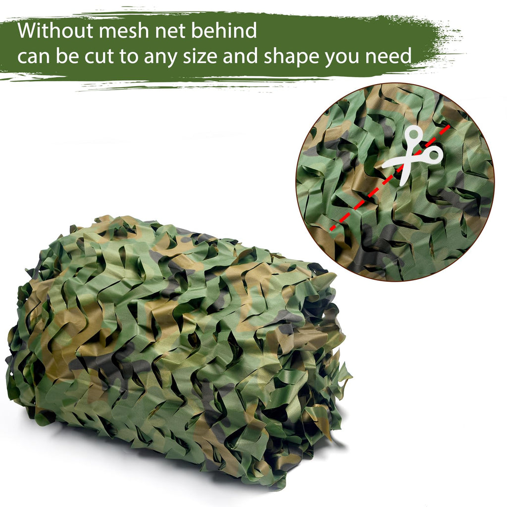 Yeacool Camo Netting Camouflage Netting 20x20 10x20 10x10 Bulk Roll Burlap Camo Tarp Sunshade Net for Hunting Blind Dinosaur Birthday Jungle MilitaryTheme Party Decoration Camping Shooting