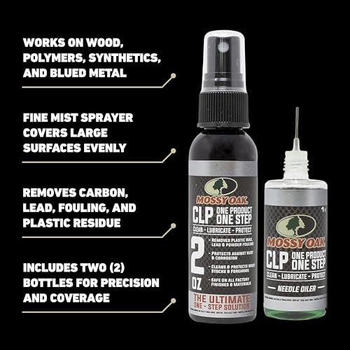Mossy Oak CLP Gun Cleaning Oil | All-in-One Cleaner, Lubricant & Protectant | One-Step Gun Oil CLENZOIL